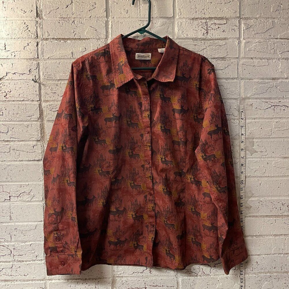 Magellan Deer Buck Outdoor Long Sleeve Shirt Size XXL Big Tall Hunters
